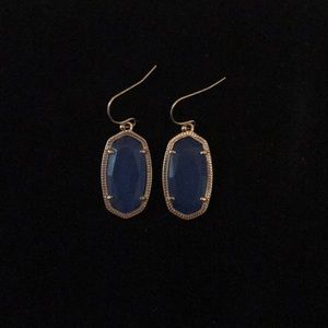 small clear blue kendra scott earrings